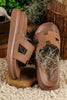 Beige Cutout Design Open Toe Platform Slippers (Run Small, Size Up)