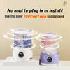 New Wireless Washing Machine Portable Travel Underwear And Socks Laundry Bucket,  Charging Mini Clothes Washing Cup 2-speed Time